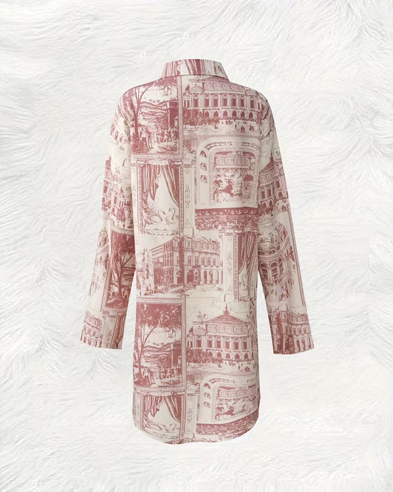 Robe Lâche Irrégulier Col Chemise