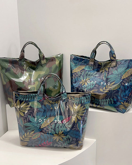 Sac Cabas Femme Camouflage Et Imprimé Feuille