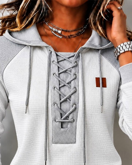 Hoodie Capuche Lacet Spliced
