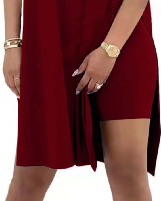 Ensemble Uni Ample Manches Courtes Pantalon