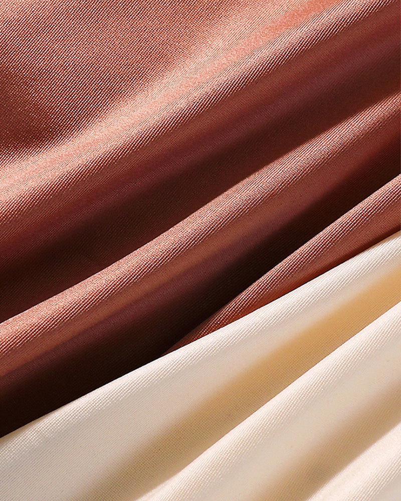 Culotte Femme Taille Haute En Satin Soie Glacée Sans Couture Effet Push-Up Et Gainant