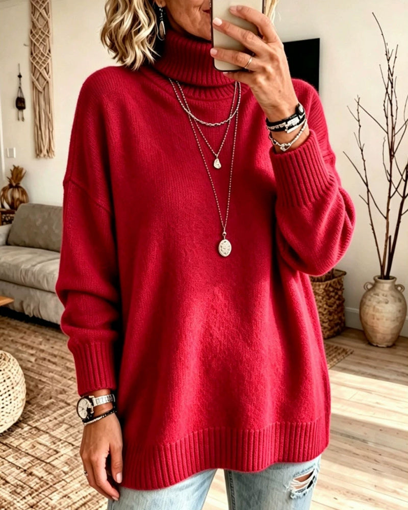 Pull-Over Col Haut Ample