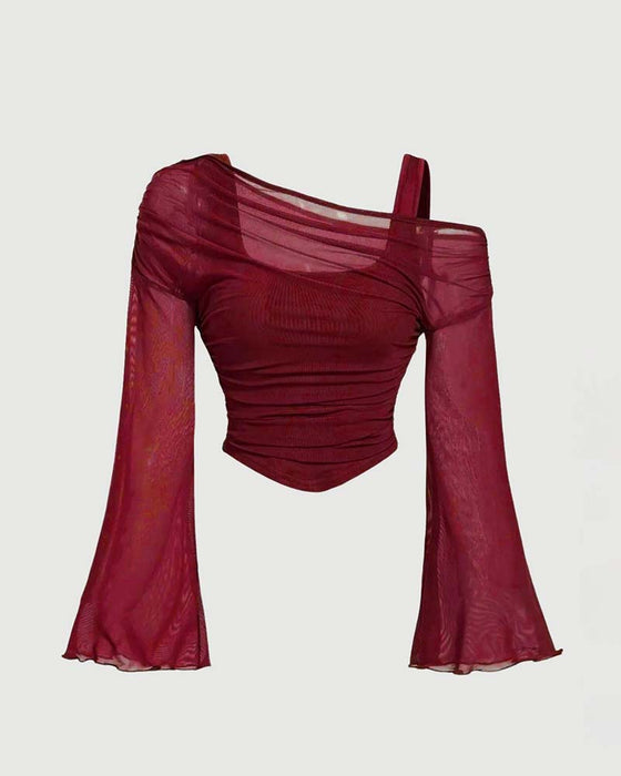 Chemisier Maille Volanté Manche Longue Cami