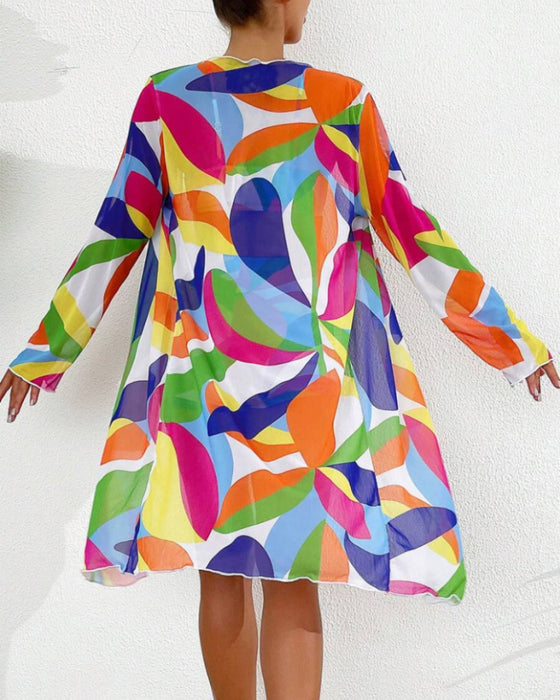 Maillot de Bain Coloré Trois Pièces