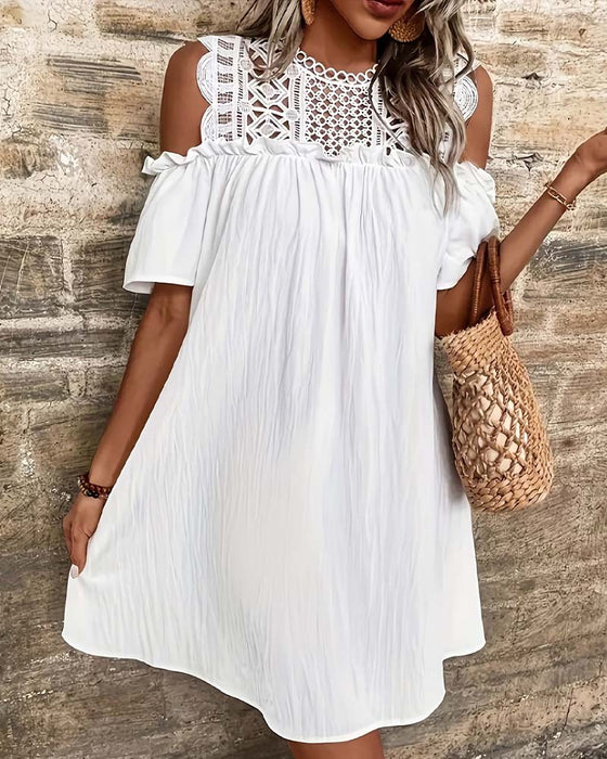 Robe Découpé Off-Shoulder Courte