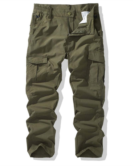 Pantalon Taille Élastique Double Poche Cargo