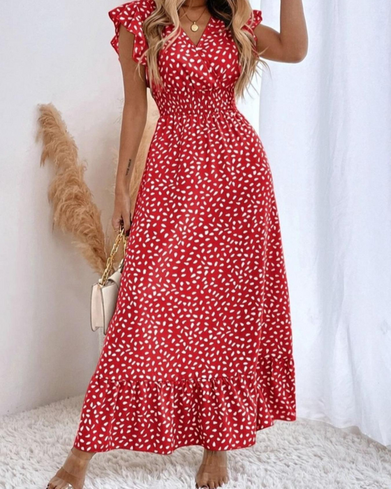 Robe Pois Col V Maxi
