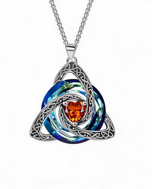 Collier Pierre De Naissance Nœud Trinitaire Celtique ✨