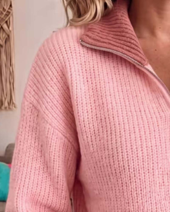 Pull Manches Longues Fermeture Éclair