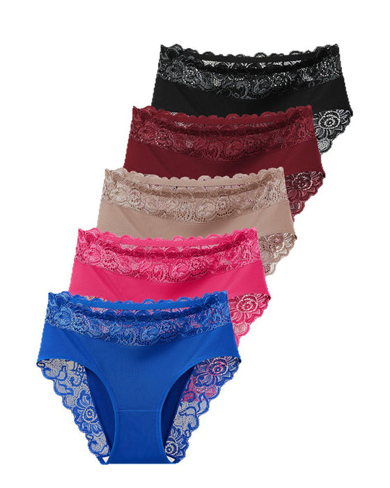 Culotte Sexy Dentelle Taille Moyenne-4