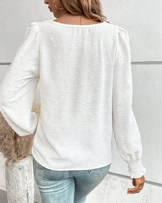 Blouse Simple Col Rond Uni