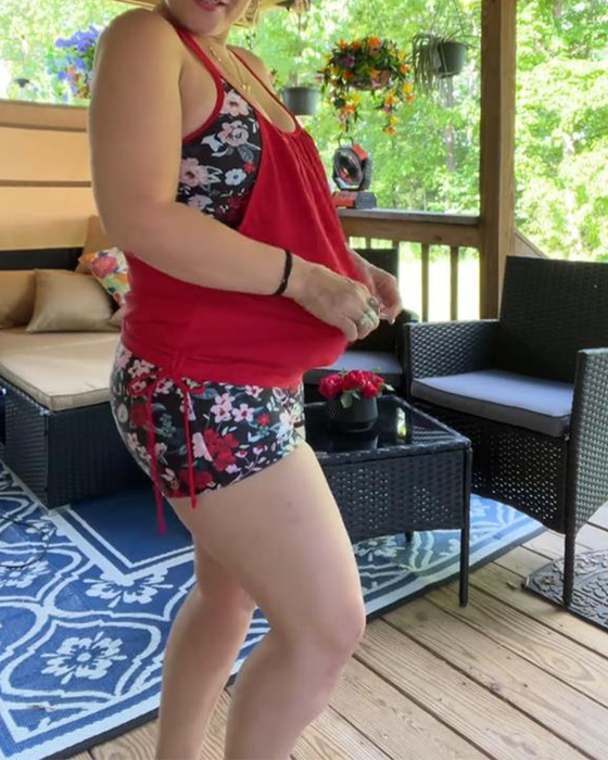 Maillot De Bain Imprimé Bretelles Boxer