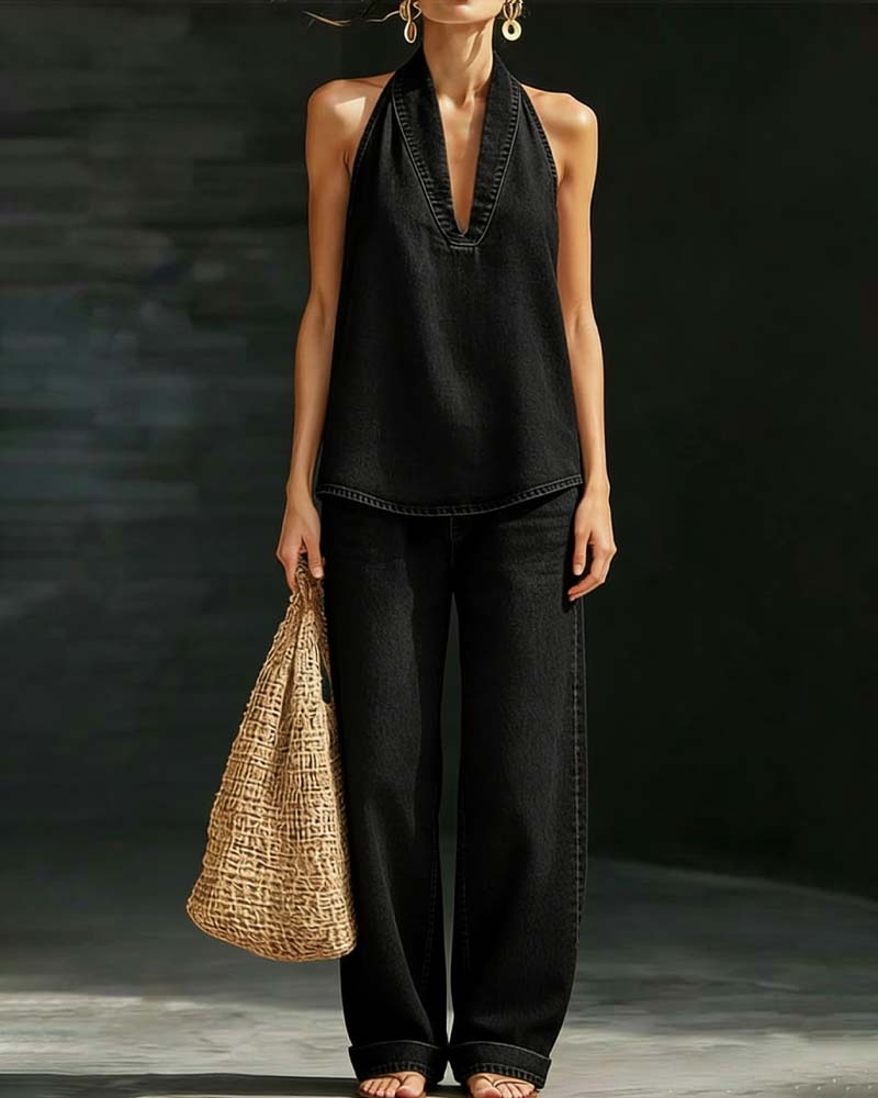 Set Mode Col Halter Jean