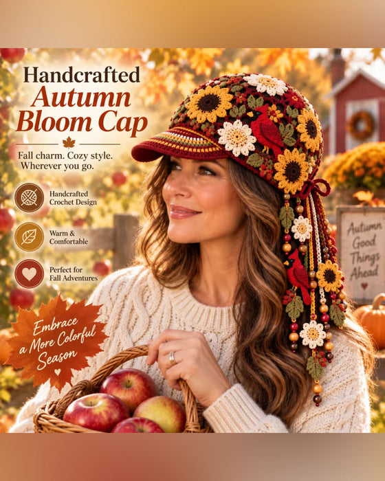 🍂 Casquette De Baseball D'Automne En Crochet Faite Main Pour Femme