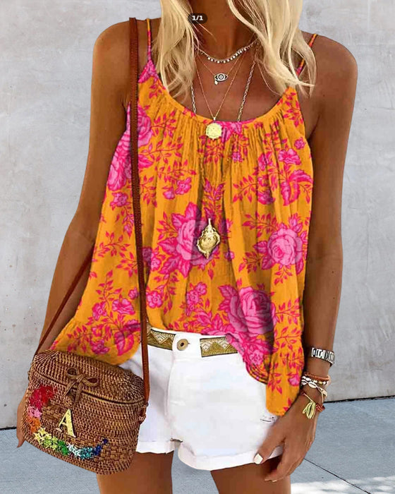 Tank Top Camisole Imprimé Casual