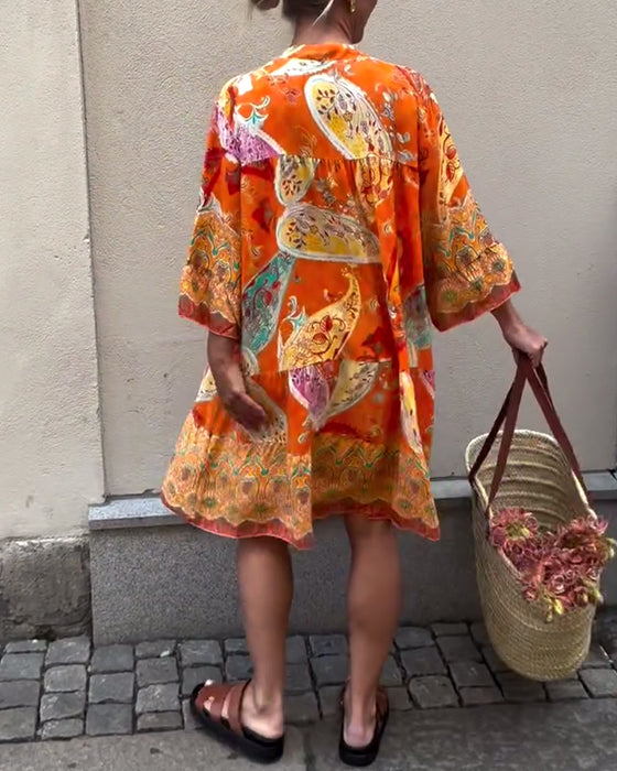 Robe Bohème À Imprimé Tendance