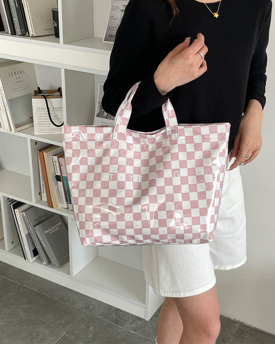 Sac À Main À Carreaux Grande Capacité