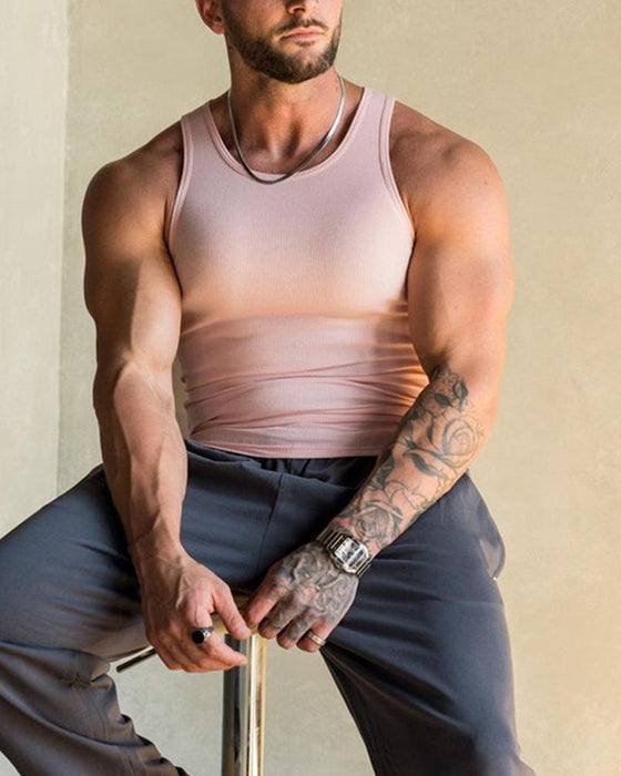 Gilet sans manches de couleur unie pour homme