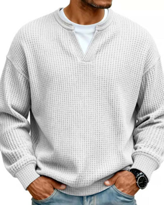 Sweatshirt Homme Col Rond Fausse Superposition