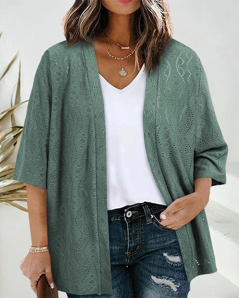 Manteau Découpé Manches Courtes