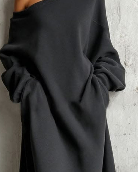 Robe Manches Longues Une Épaule