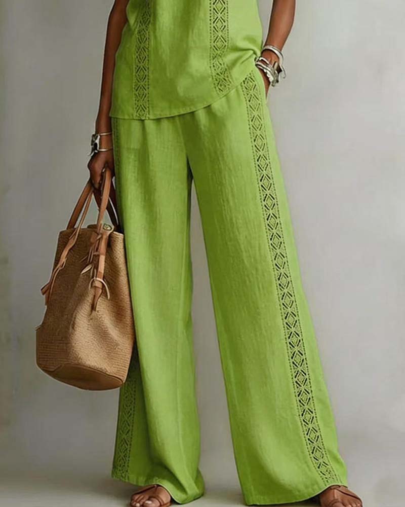 Ensemble Deux Pièces Évidé Halter