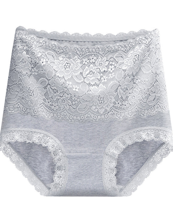 Culotte Avec Dentelle Et Contrôle Ventre Taille Haute