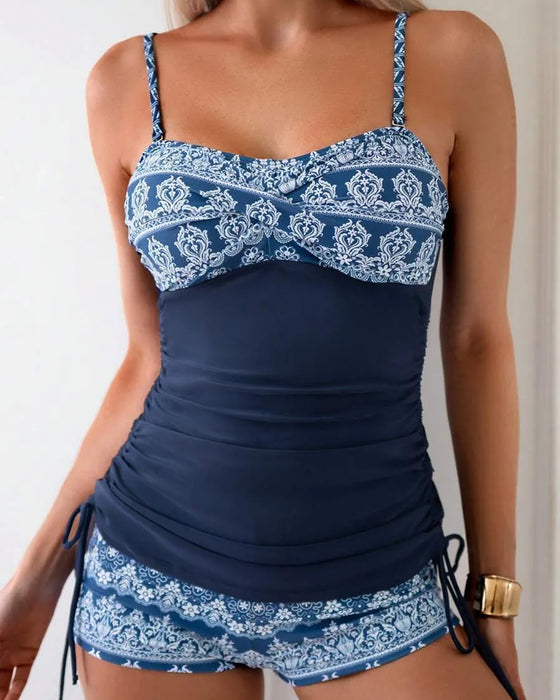 Tankini Bretelle Spaghetti Côté Cordon