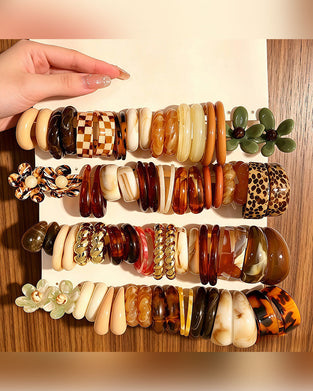 Boucles D'oreilles Tombantes Audacieuses En Résine