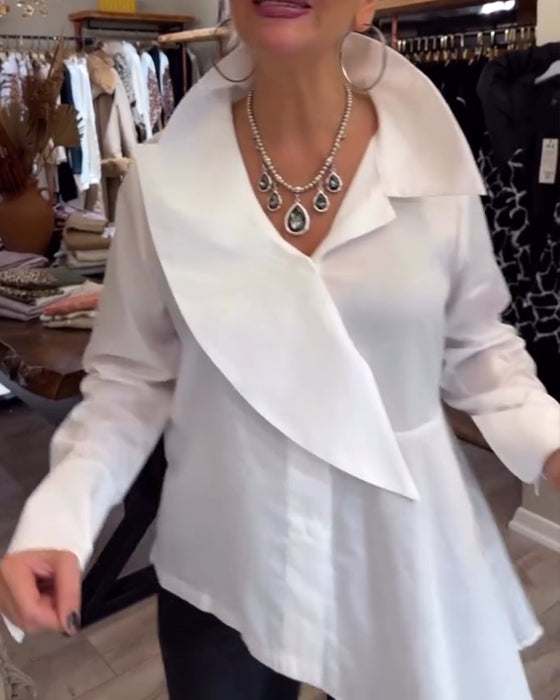 Chemise Col Irrégulier Unie