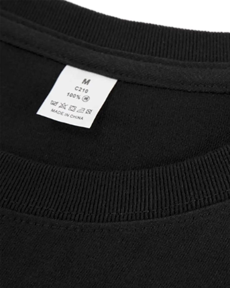 T-Shirt Col Rond Devant Et Dos Imprimé Unisexe