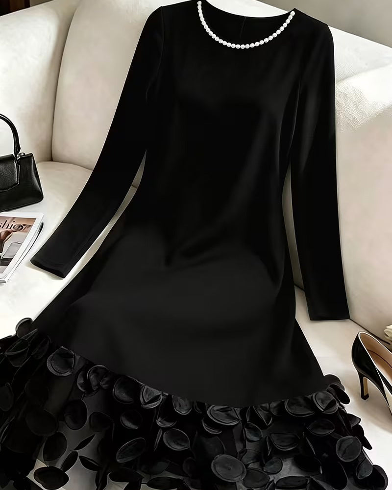Robe Maille À Pois Patchwork