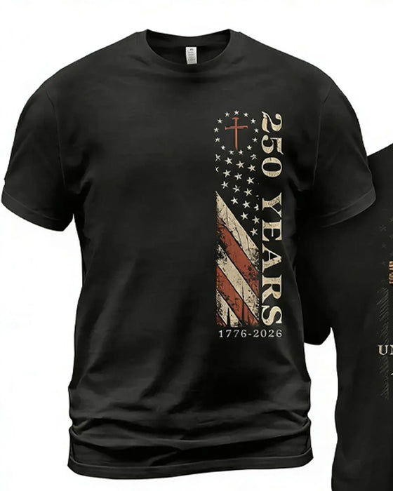 T-Shirt Col Rond Devant Et Dos Imprimé Unisexe