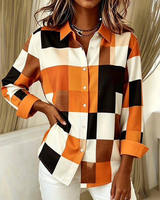 Chemise Bloc Carreau Revers
