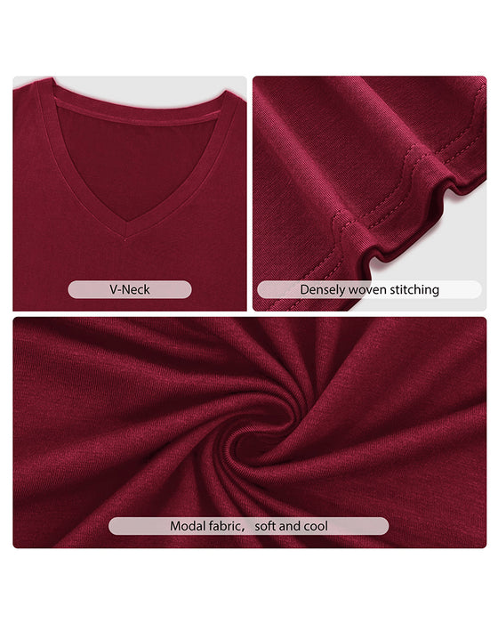 T-Shirt Irrégulier Col-V Casual