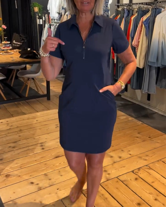 Robe Revers Fermeture éclair