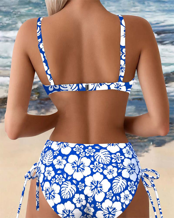 Maillot De Bain Bikini Sexy À Fleurs