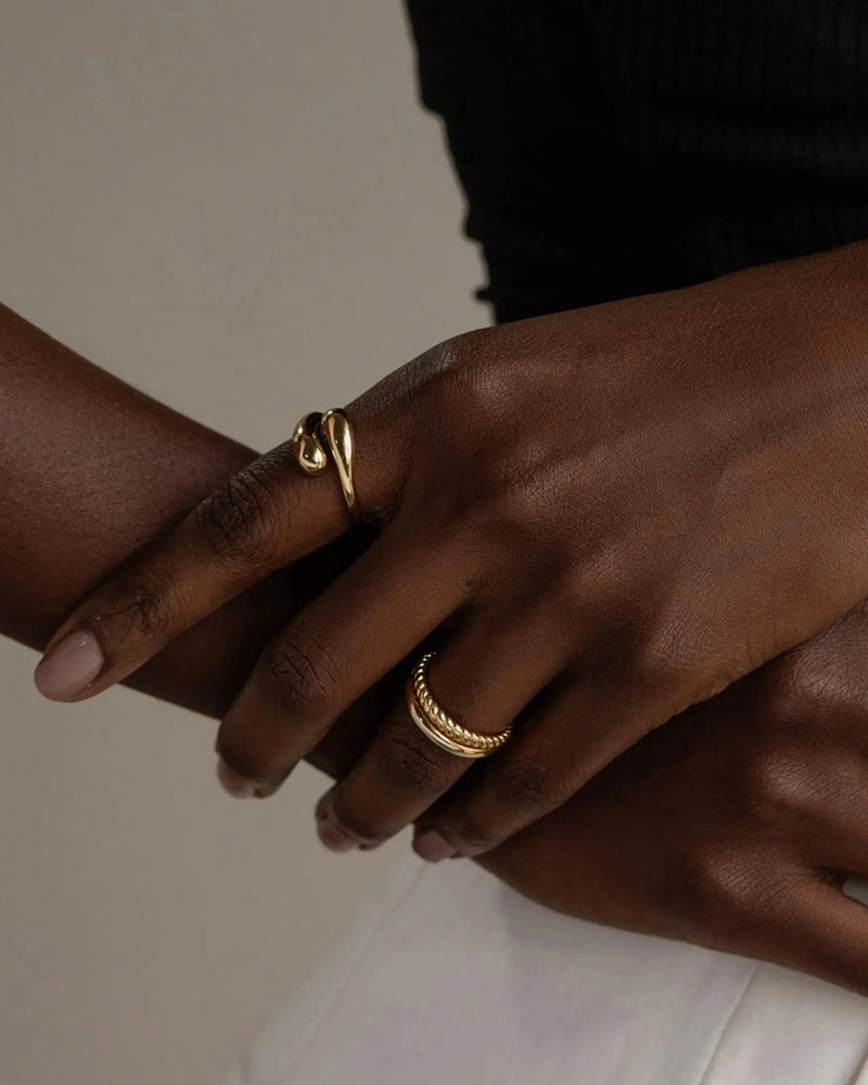 Bague Goutte D'Eau Irrégulière