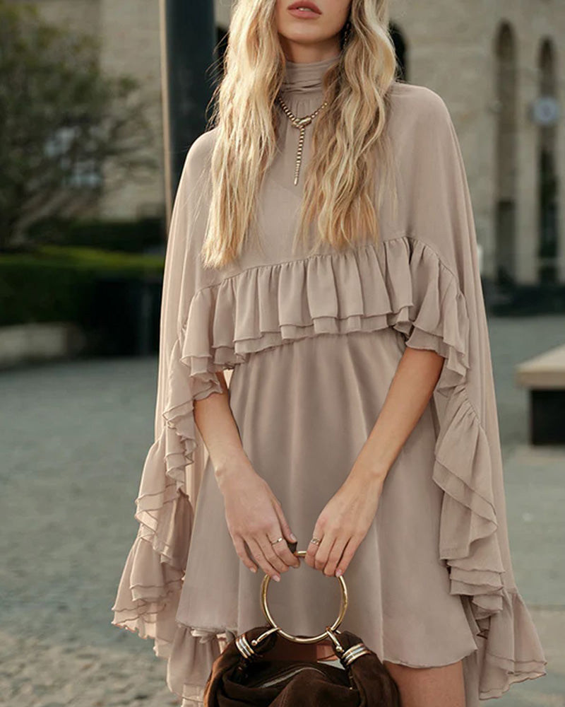 Ensemble Élégant Robe Camisole En Chiffon Deux Pièces