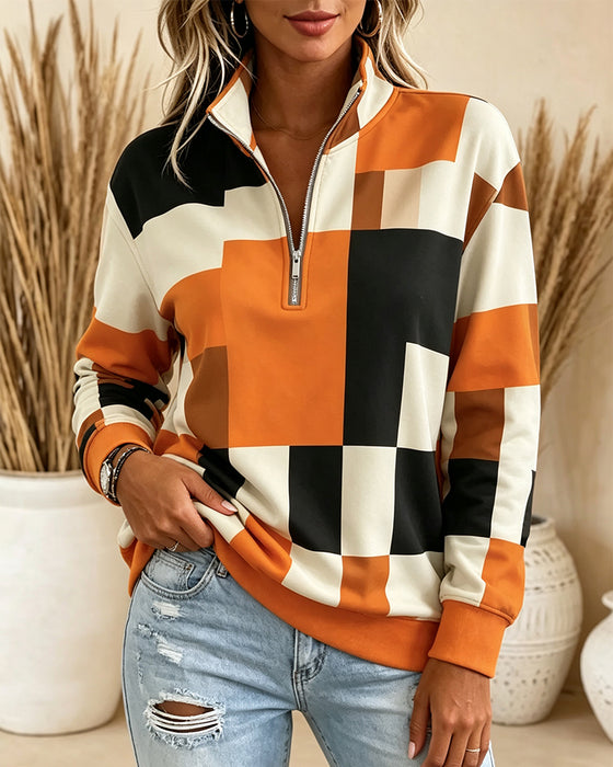 Sweat‑shirt Manches Longues Col Montant