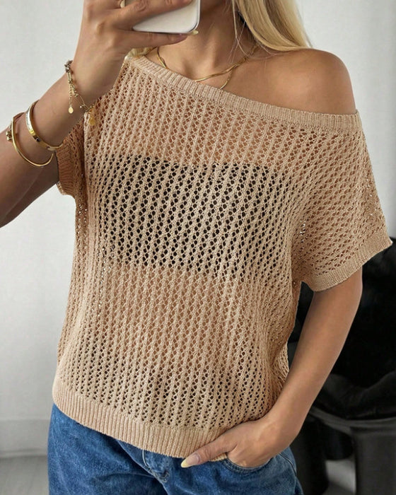 Pull-Over Uni Ajouré