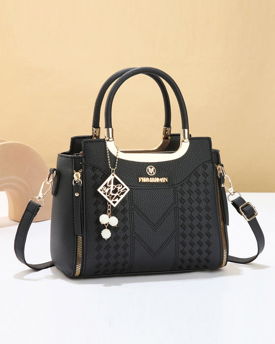 Sac Femme'S V-Piqué Poignée Supérieure Satchel