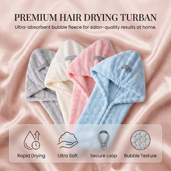 Turban Pour Cheveux Ultra-Absorbant À Séchage Rapide