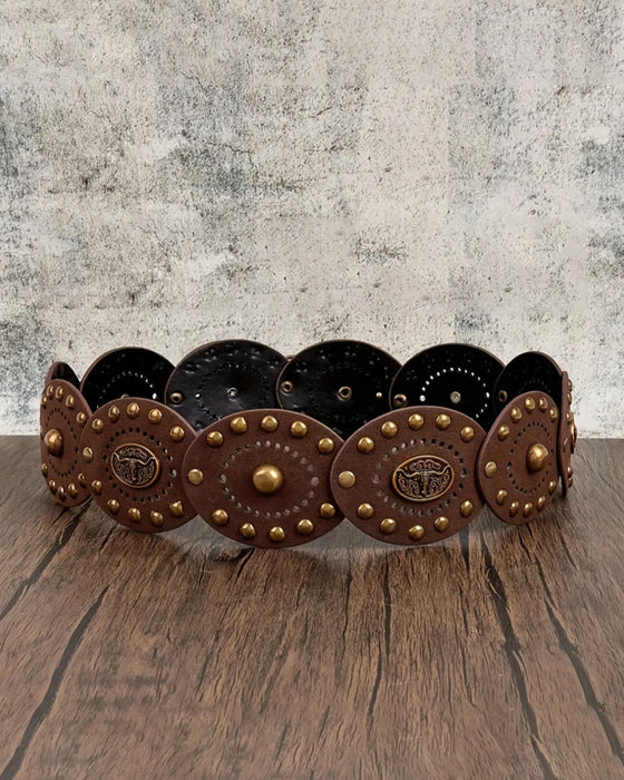 Ceinture Vintage Cuir Boucle