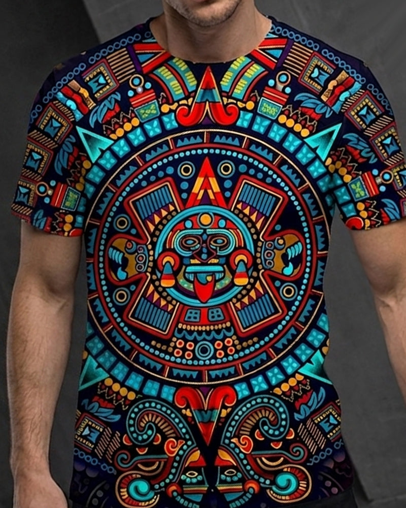 T-Shirt Col Rond Imprimé Homme
