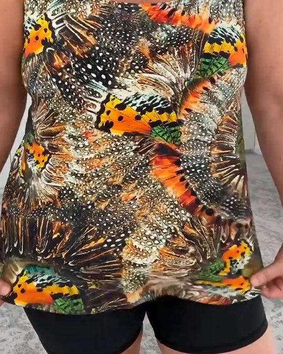 Maillot De Bain Deux-Pièces Imprimé Boxer