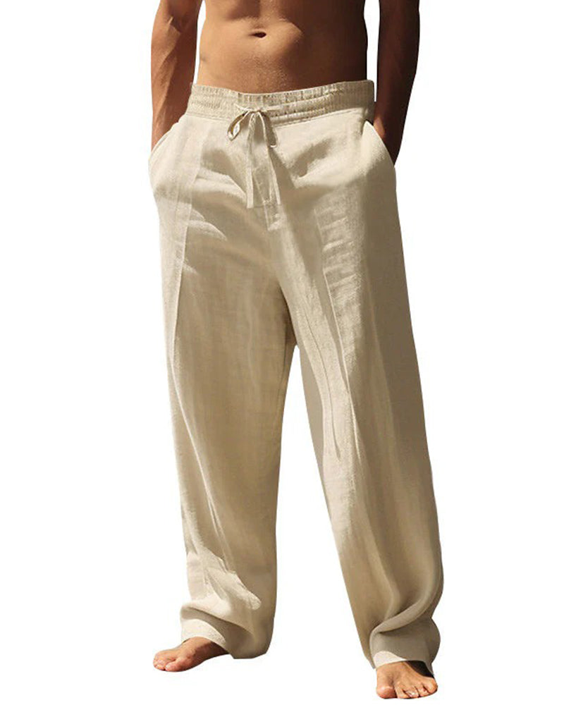 Pantalon Homme Décontracté Jambe Droite Plage