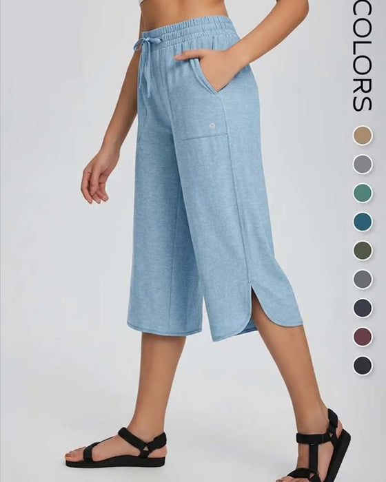 👖 Capris Femmes Large Jambe Yoga