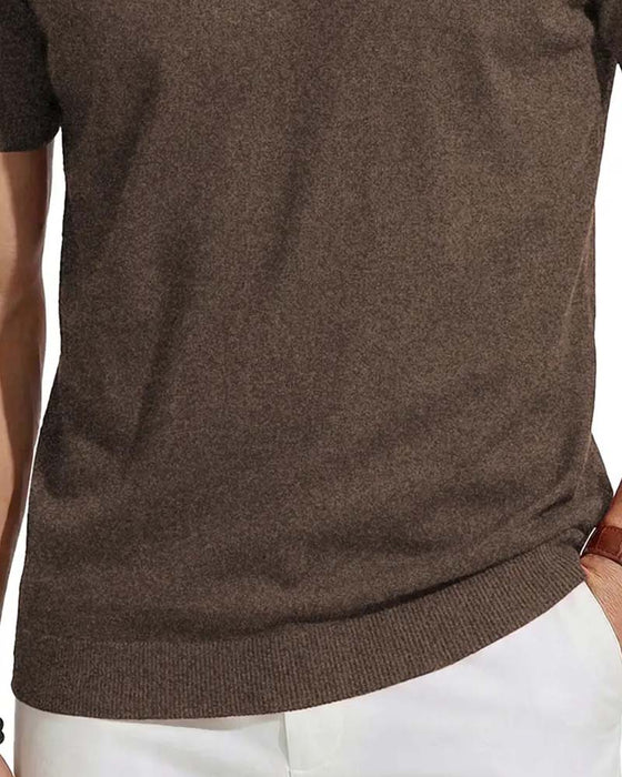 Pull Mini Col V Décontracté Unie
