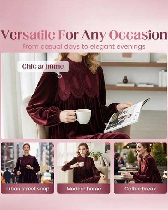 Robe Tunique À Empiècements En Dentelle D’Inspiration Vintage